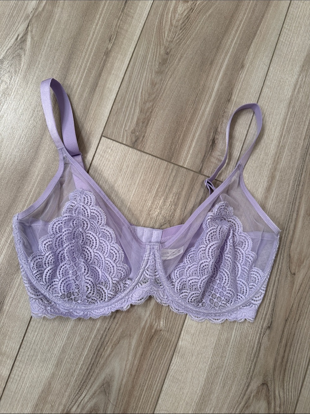 Like New Lace Demi Underwire Bra in Lilac - 34G
